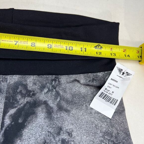 Hard Tail Capri Leggings Women's Medium Gray Pull-On Yoga High Rise Tie Dye NWT - Picture 5 of 7